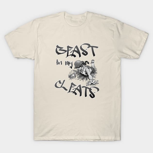 Beast in Cleats T-Shirt by kbug